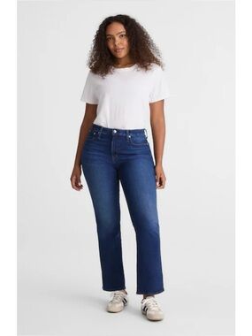 NWT Madewell The Tall Curvy Flare Crop Jean Super Stretch Denim Osgoode Wash